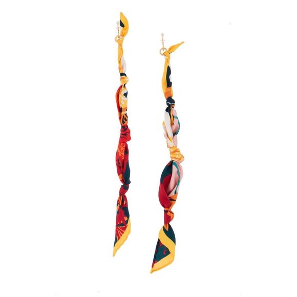 Salvatore Ferragamo Scarf-Drop Knot Earring In Gold